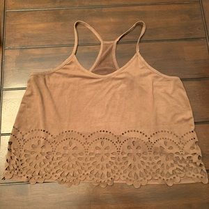 Gently used Suede tank top medium by poetry LA
